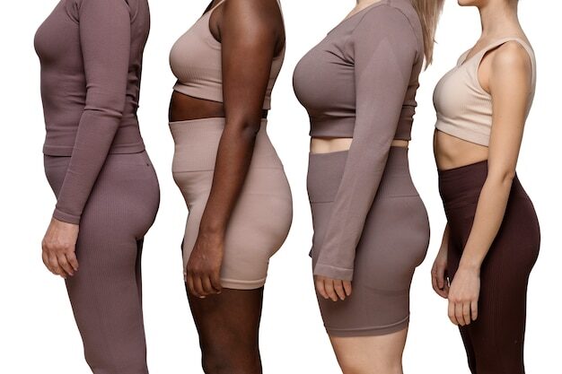Women of varies sizes and body shapes